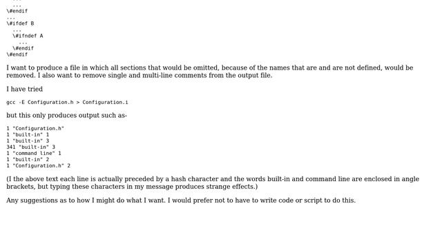 Unix & Linux: Preprocessing a C header file смотреть онлайн