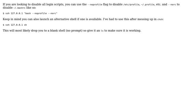 Bypass ~/.profile on remote login to a linux server (5 Solutions!!) смотреть онлайн