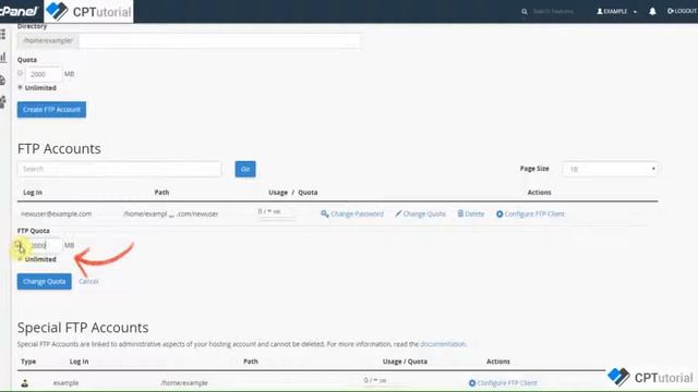 How to change the FTP user quota in cPanel? смотреть онлайн