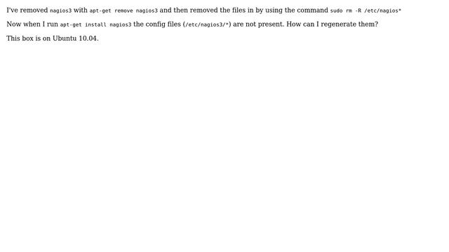 Unix & Linux: How Can I Regenerate The Default '/etc/' Config Files?