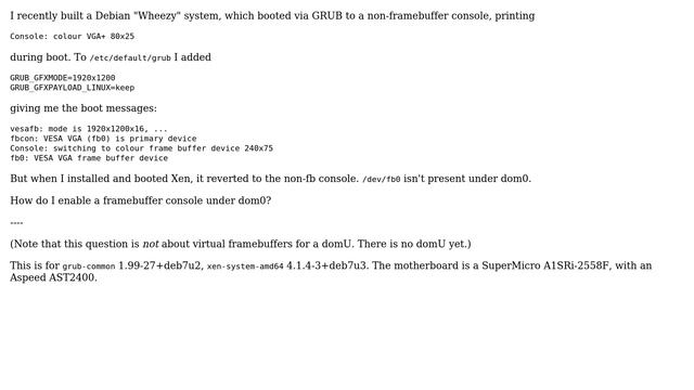 DevOps & SysAdmins: framebuffer loads under Linux, but not Xen смотреть онлайн