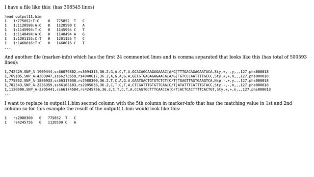 Unix & Linux: How to replace a string from one file with a match in another one? смотреть онлайн
