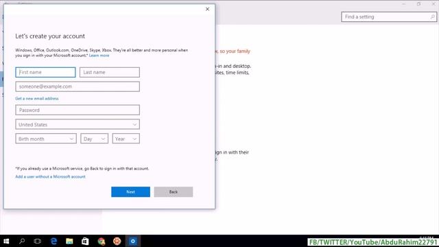 Windows 10 - How to Create a New User Account смотреть онлайн