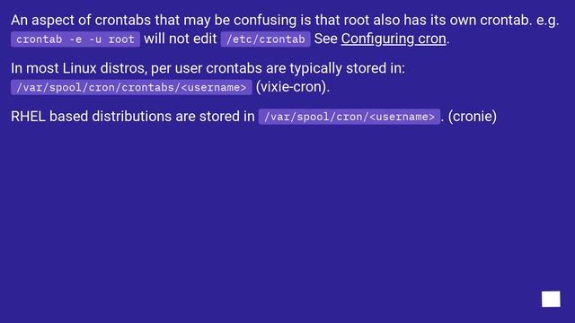 Difference between /etc/crontab and "crontab -e" смотреть онлайн
