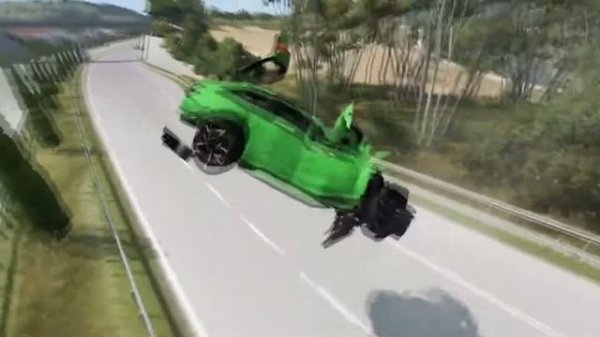 REVERSE Cars vs 100 Speed Bumps - Beamng Drive