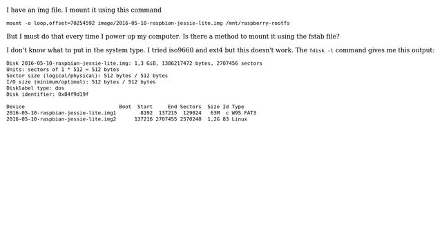 mount img file with fstab смотреть онлайн