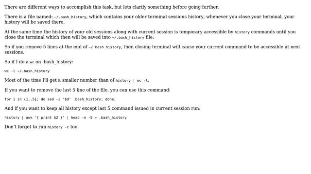 Ubuntu: How do I remove the last 5 lines in bash history? (3 Solutions!!) смотреть онлайн