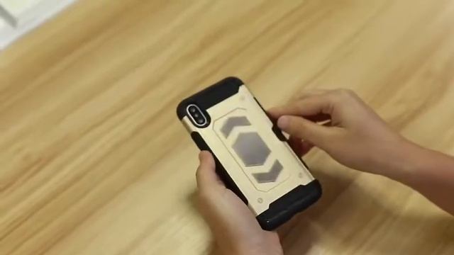 For iPhone X Hybrid Strong Magnetic and Card Slot Shockproof Case Cover смотреть онлайн