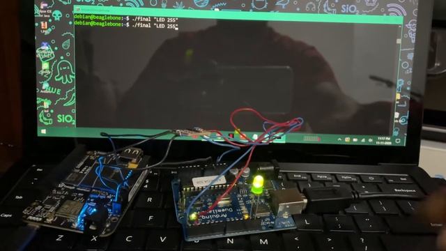 Arduino and beaglebone interfacing using UART смотреть онлайн