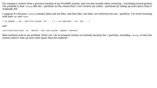 DevOps & SysAdmins: FreeBSD restore of /rescue смотреть онлайн
