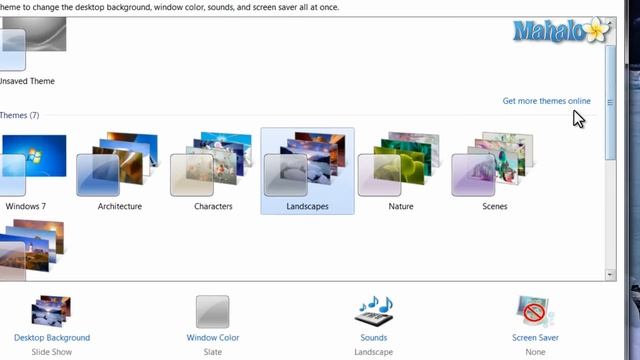 Learn Windows 7 - Using Themes смотреть онлайн
