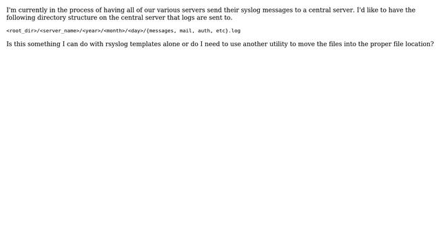 DevOps & SysAdmins: Remote logging to specific directory structure with rsyslog смотреть онлайн