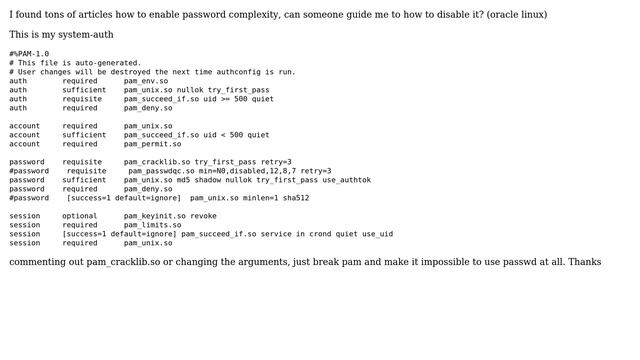 DevOps & SysAdmins: How do I disable password complexity in pam? смотреть онлайн