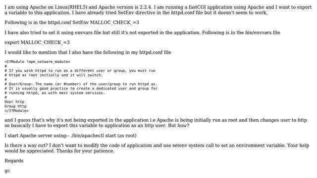 DevOps & SysAdmins: How to export a variable to a fastCGI application in Apache? смотреть онлайн