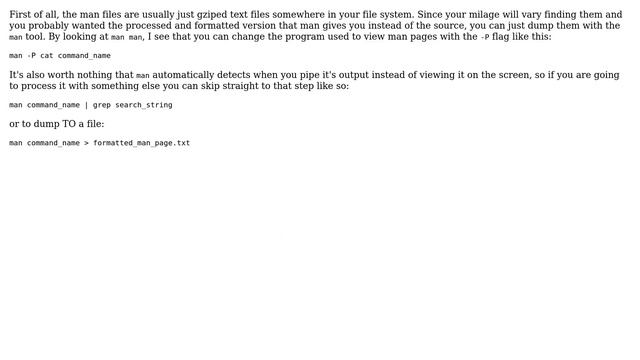 Unix & Linux: How to dump a man page? (6 Solutions!!) смотреть онлайн