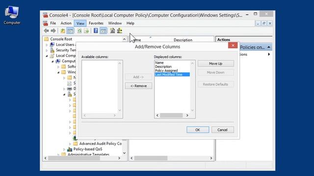 Windows 8.0 Professional - Reorder Columns in MMC Console смотреть онлайн