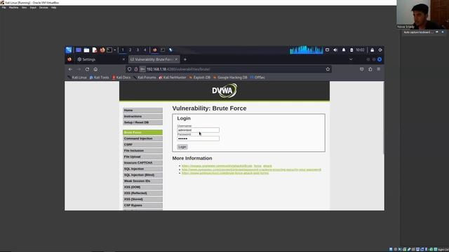 Simulasi Bruteforce Attack menggunakan OWASP ZAP di kali linux dengan target DVWA смотреть онлайн