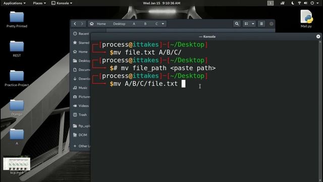 Command Line 9 - 'cp' and 'mv' commands with filepath (explain in detail) смотреть онлайн