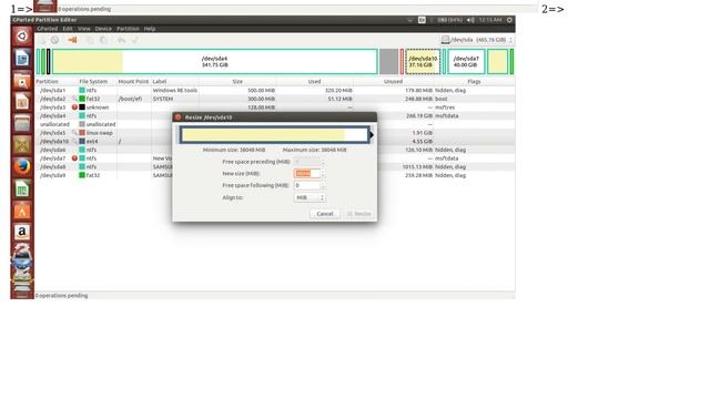 Ubuntu: want to extend root partition with gparted смотреть онлайн
