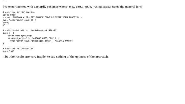 Unix & Linux: How can a function call the function it "overrides"? смотреть онлайн