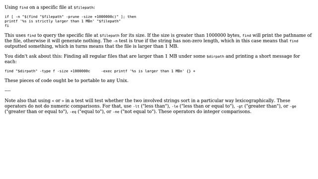 Unix & Linux: Check if the file size greater than 1MB using IF condition (2 Solutions!!) смотреть онлайн