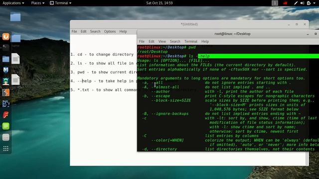 Linux command (cd ,ls, pwd, --help) | learningtech смотреть онлайн