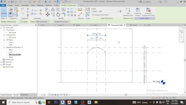 Arch window family in Revit #revit смотреть онлайн