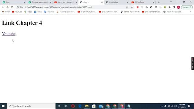 Web development course class 5 part 1 | Link Chapter in html | a tag смотреть онлайн