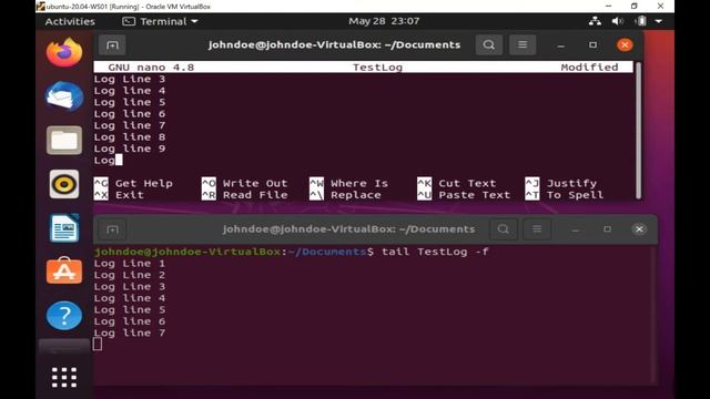 Linux: Tail Command with Follow Option смотреть онлайн