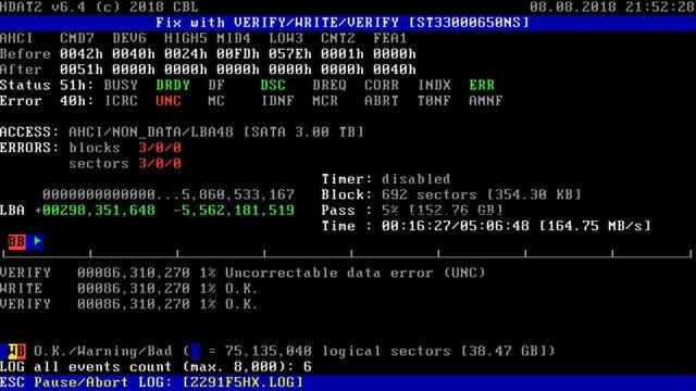 [Seagate ST33000650NS] TOO BAD [HDAT2] смотреть онлайн