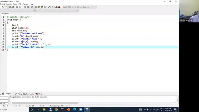 C programming - String operation смотреть онлайн