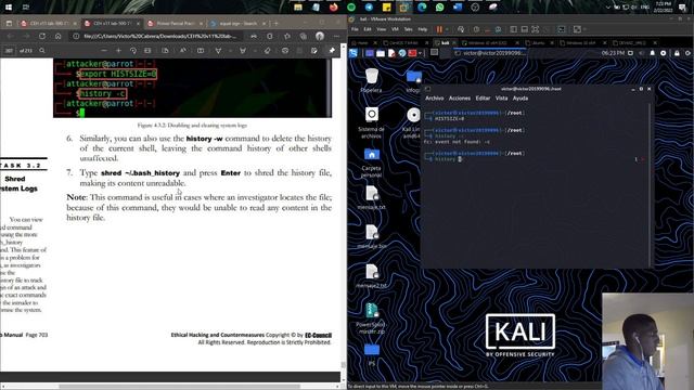 Lab 4.3 Clear Linux Machine Logs using the BASH shell - Victor Cabrera 20199096 смотреть онлайн