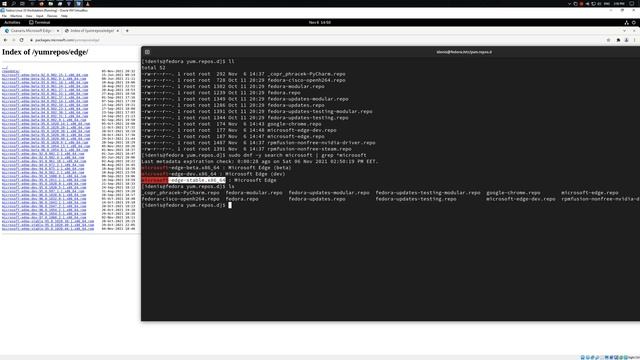 Установка Microsoft Edge в Fedora Linux 35 смотреть онлайн