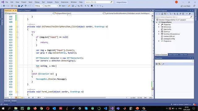 EmguCV # 41 Shi-Tomasi Corner Detection смотреть онлайн