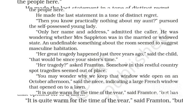 Class 8th| English| chapter 7 |The open window| Explanation| (part l) class 8 смотреть онлайн