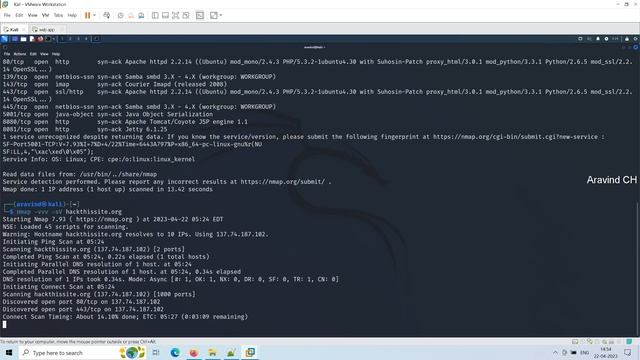 how to scan service version detection host with nmap in Kali Linux смотреть онлайн