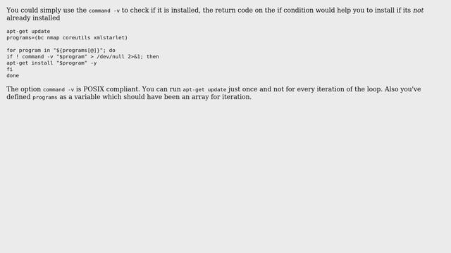 Unix & Linux: Check if an executable is present and install if not (2 Solutions!!) смотреть онлайн