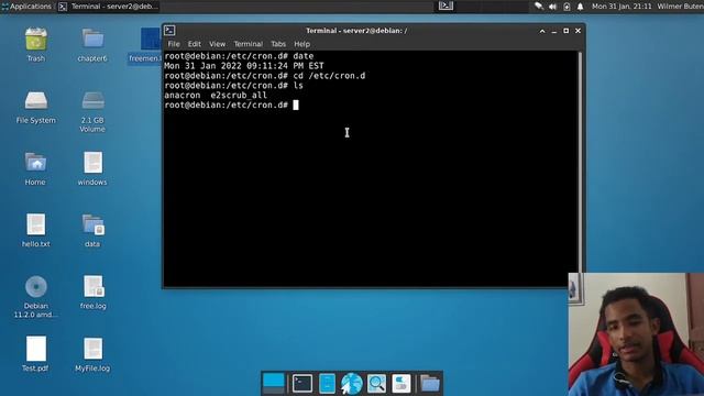 2.5 (B) || Experiment 11-4 cron.d || Debian 11 смотреть онлайн