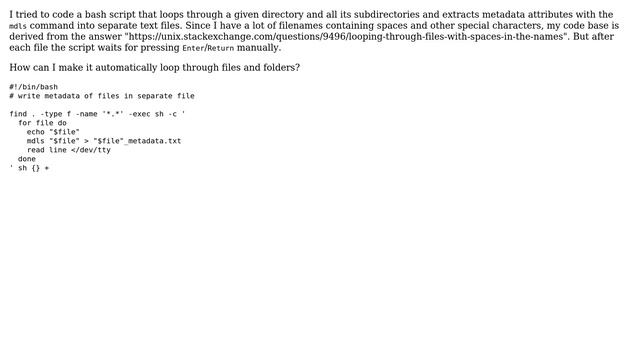 Unix & Linux: Bash script for writing metadata attributes of files into separate text files смотреть онлайн