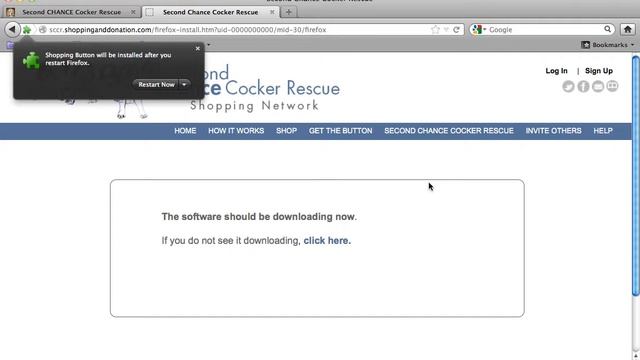 Second Chance Cocker Rescue Shopping Button смотреть онлайн