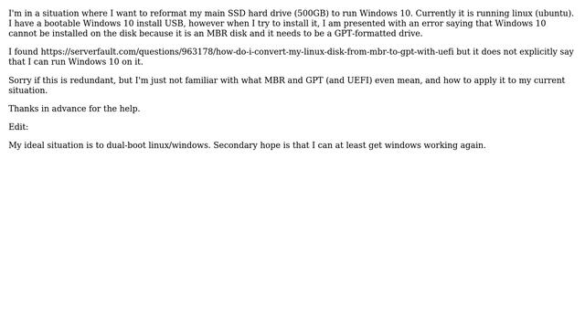 DevOps & SysAdmins: Convert MBR linux disk to GPT to run Windows 10 смотреть онлайн