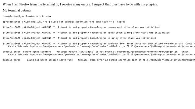 Unix & Linux: Firefox errors when running from terminal смотреть онлайн
