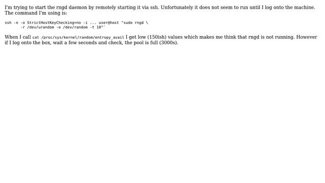 Unix & Linux: Daemon not running when started over ssh смотреть онлайн