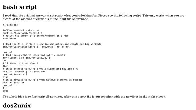 Unix & Linux: How to count delimiters and remove Line Feeds if not meet threshold? (3 Solutions!!) смотреть онлайн
