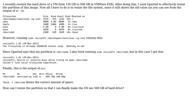 Unix & Linux: Can't resize a partition using resize2fs (2 Solutions!!) смотреть онлайн