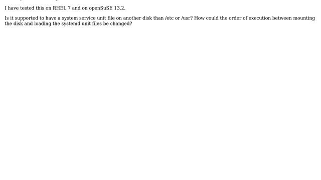 Unix & Linux: Systemd linked unit files on mounted disk fail to load (2 Solutions!!) смотреть онлайн