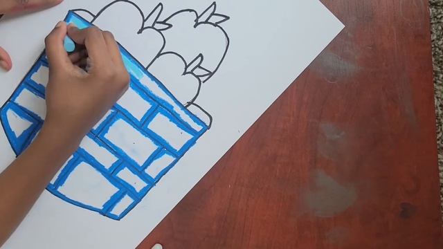 How to draw An Apple Basket with step by step instructions. смотреть онлайн