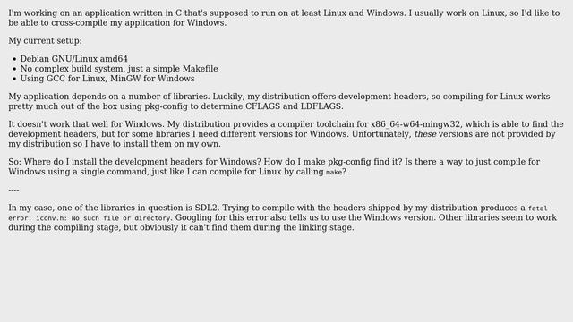 Unix & Linux: How to properly set up a cross-compiling environment for Windows? смотреть онлайн