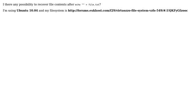Recover truncated file contents in linux смотреть онлайн