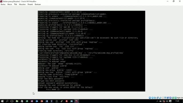 TUTORIAL KONFIGURASI FTP SERVER DEBIAN 8 DI VIRTUAL BOX смотреть онлайн